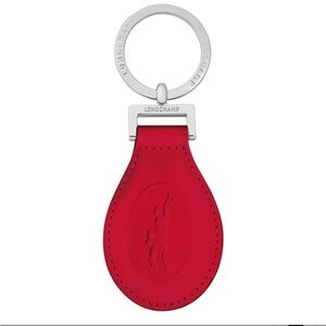 Longchamp Red Leather Key Holder